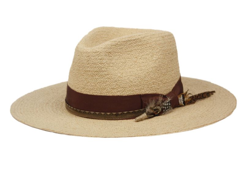 2 Wholesale Morreton Vintage Raffia Straw Fedora Hat
