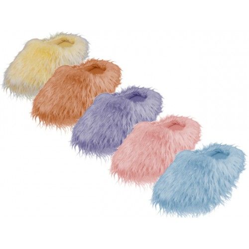 36 Wholesale Women's Hairy Plush Upper Close Toe Comfy House Slippers