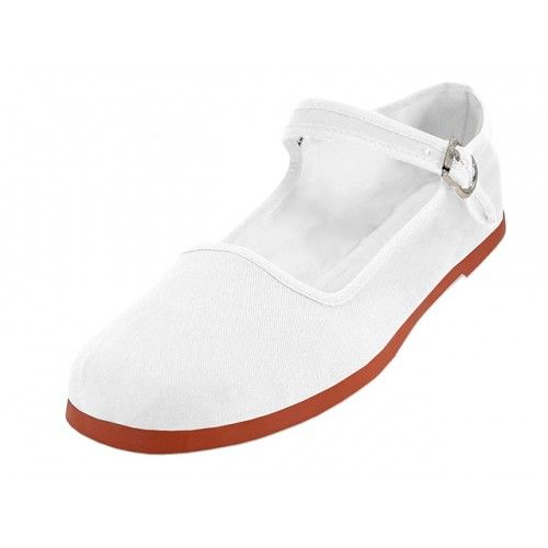 Women's Canvas Classic Mary Janes White Color