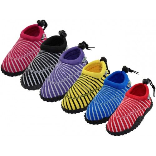 36 Wholesale Toddlers Wave Sea Shell Print Comfortable Water Shoes