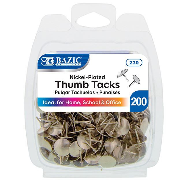 24 Pieces of Nickel (silver) Thumb Tack (200/pack)