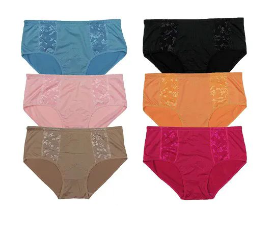 48 Pairs Mama's Nylon Briefs Assorted Colors Size 2xl - Womens