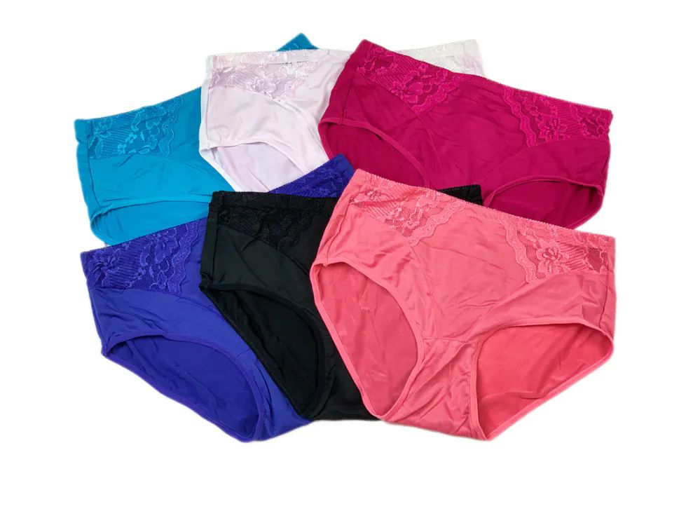 24 Wholesale Yacht & Smith Womens Cotton Lycra Underwear Black Panty Briefs  In Bulk, 95% Cotton Soft Size 2X-Large - at 