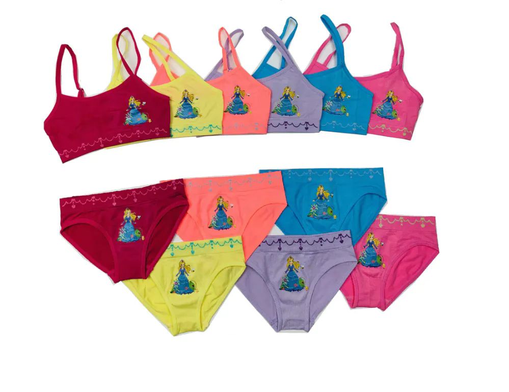 36 Pieces of Girls' Seamless Bra And Brief Set