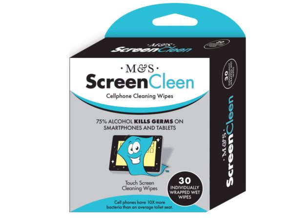 90 Pieces of Screencleen 30 Pack 75% Alcohol Screen Cleaning Wipes