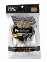 48 Pieces of Ideal Dining HD 24CT Silver Soup Spoon