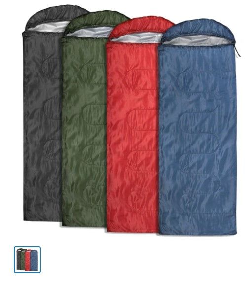 10 Pieces of Yacht & Smith Temperature Rated 72x30 Sleeping Bag Assorted Colors