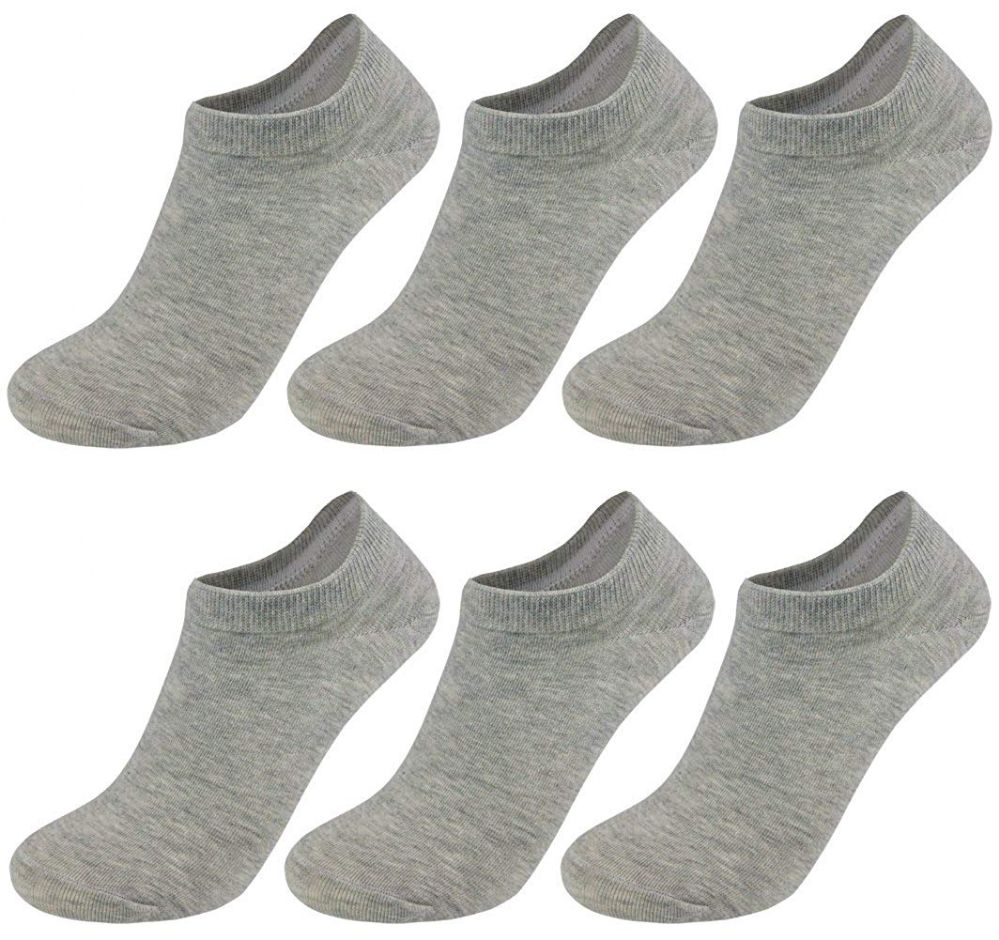 24 Pairs of Yacht & Smith Men's Cotton Gray No Show Ankle Socks