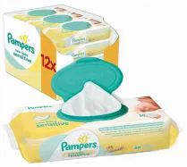 36 Wholesale Pampers Wipes 50 Count Sensitive With Lid