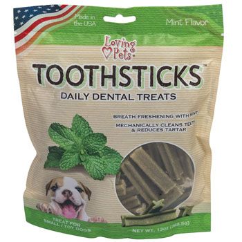 24 Pieces of Dog Treat Dental Toothsticksmint Flavor 13 Ozfor Small Dogs Made In Usa