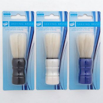 48 Pieces of Shaving Brush Mens 4ast Colors Blister Card