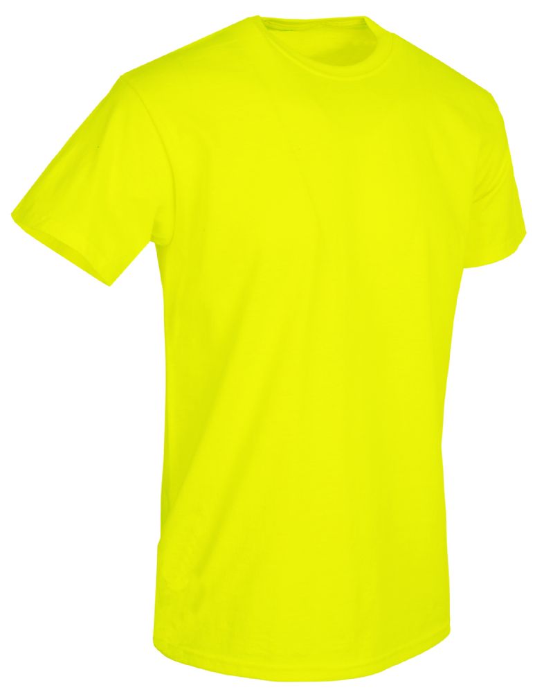 48 Wholesale Mens Neon Yellow Cotton T Shirt Size 3xl