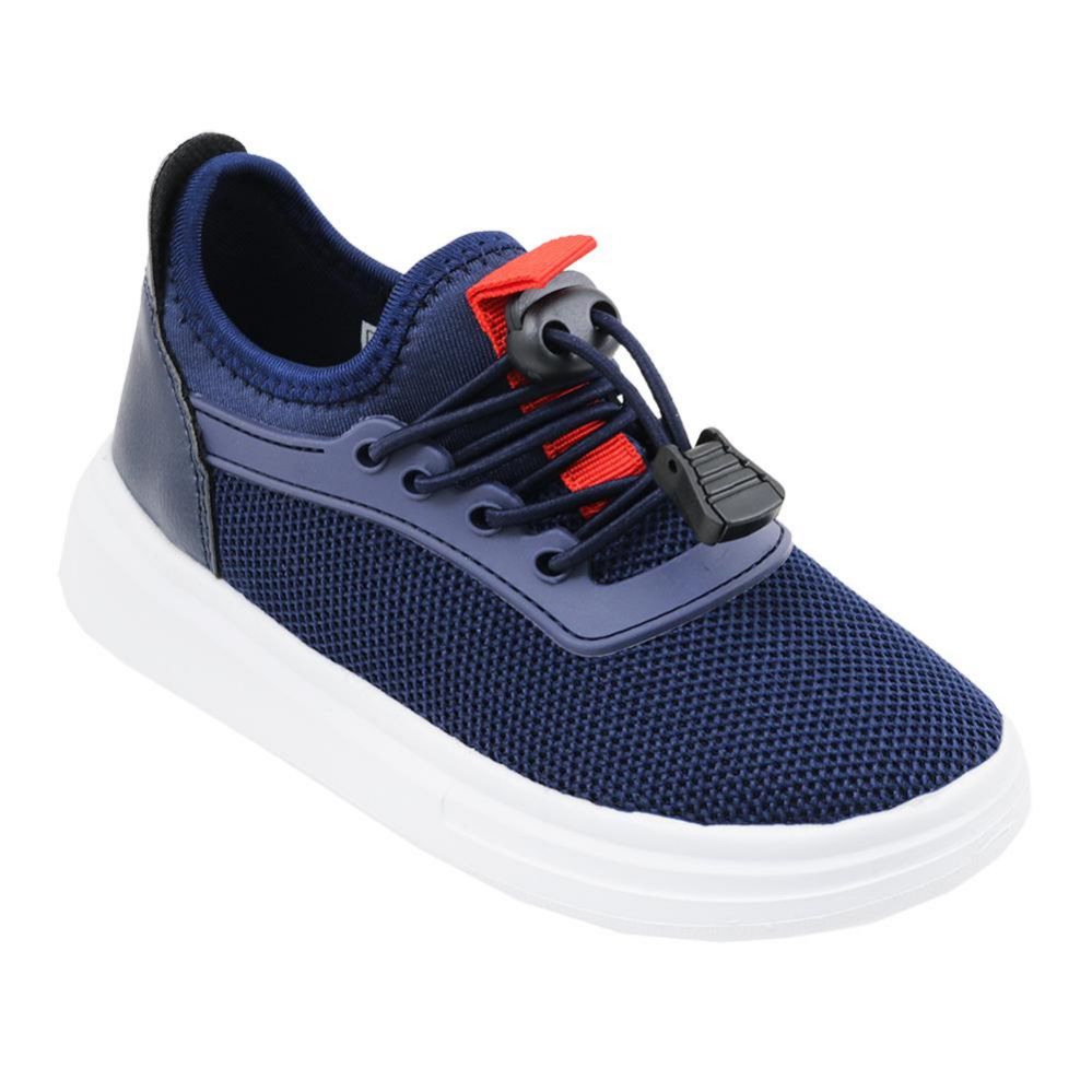 12 Wholesale Boy's Sneakers Casual Sports Shoes In Navy