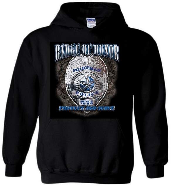 6 Wholesale Black Color Hoody Badge Of Honor Plus Size