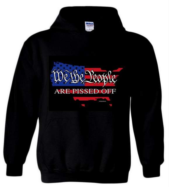 6 Wholesale Pissed Off America Black Color Hoody Plus Size