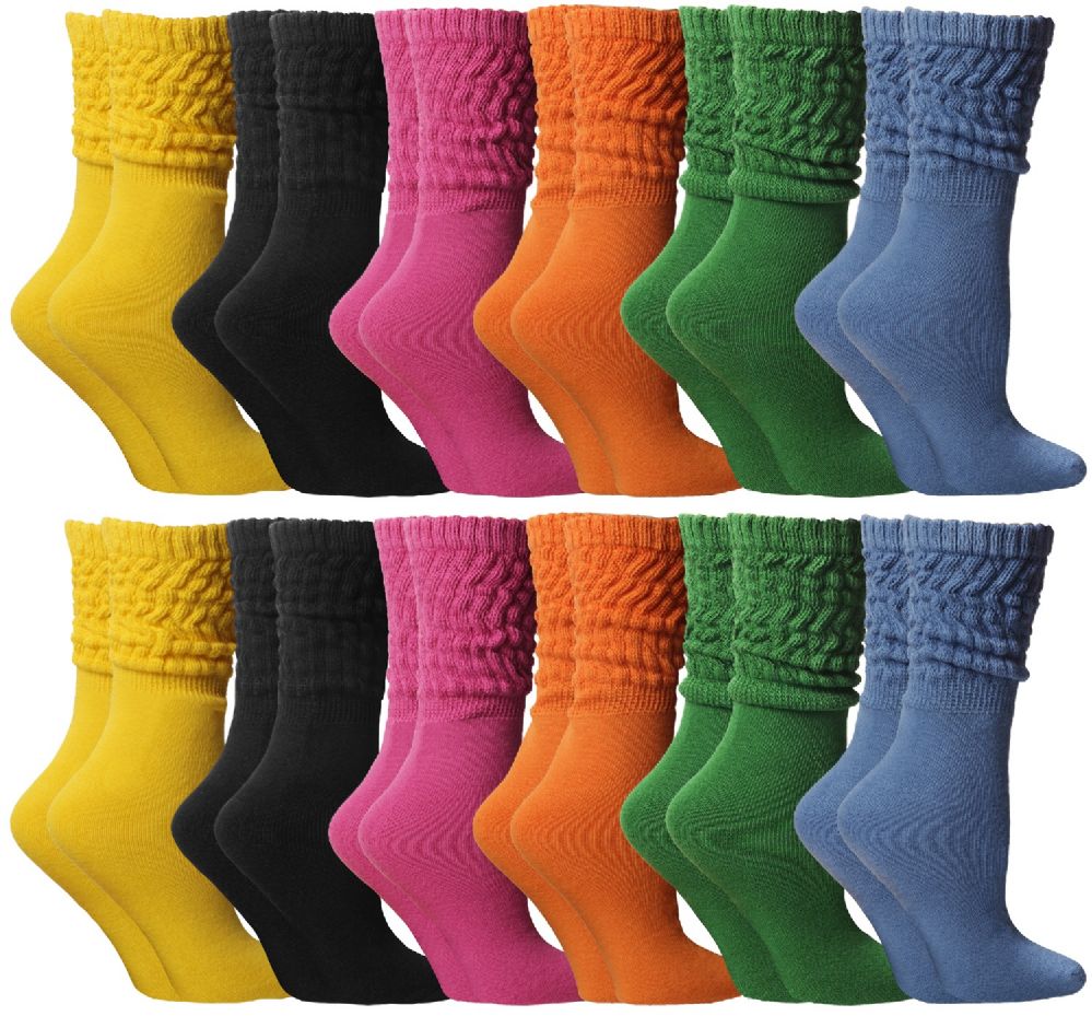 48 Wholesale Yacht & Smith Slouch Socks For Women, Assorted Colors Size  9-11 - Womens Scrunchie Sock - at - wholesalesockdeals.com