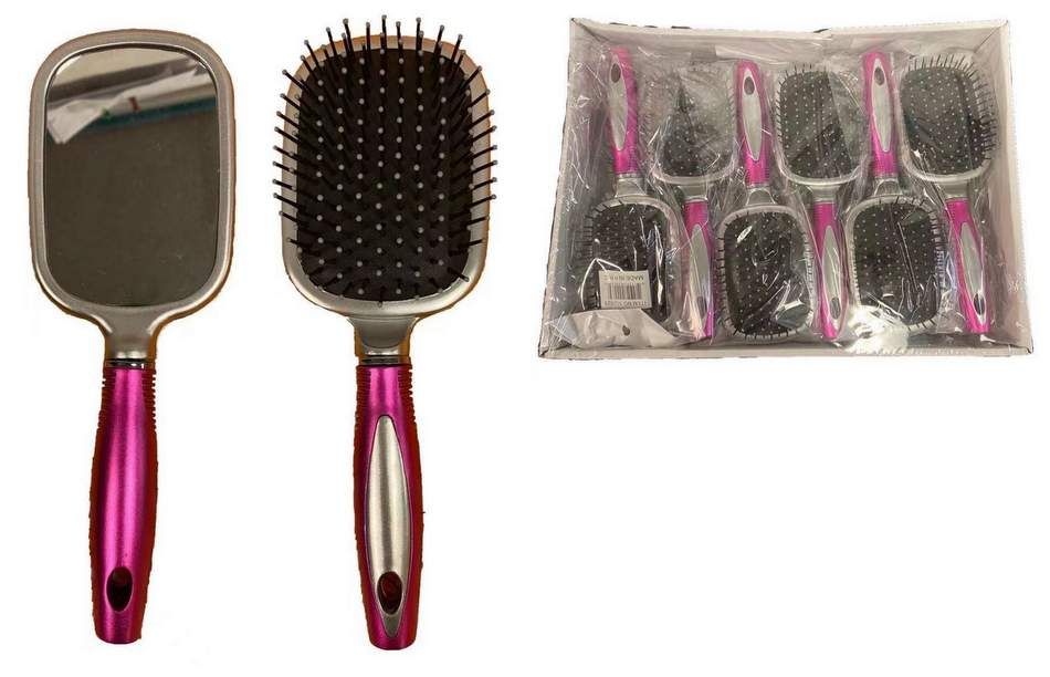 72 Pieces of Hair Brush With Mirror At Back