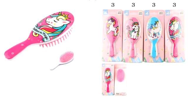 96 Pieces of Unicorn Style Kids Hair Brush
