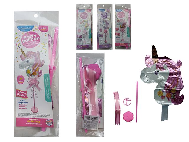 144 Pieces of Unicorn Balloon With Stand