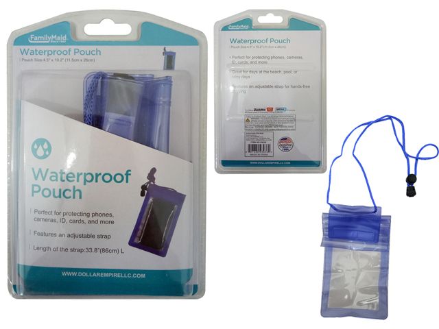 96 Pieces of Waterproof Pouch With Strap