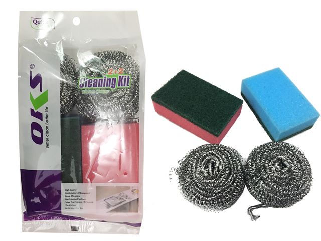 120 Pieces of 4pc Cleaning Scours And Sponge Set