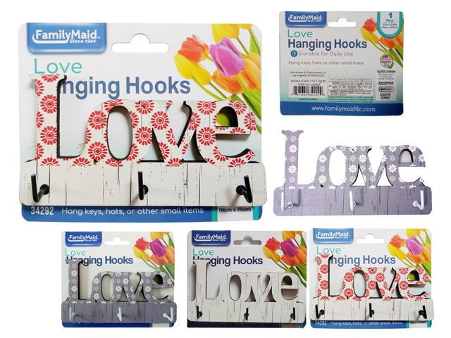 144 Pieces of Love Hanging Hooks 3pc