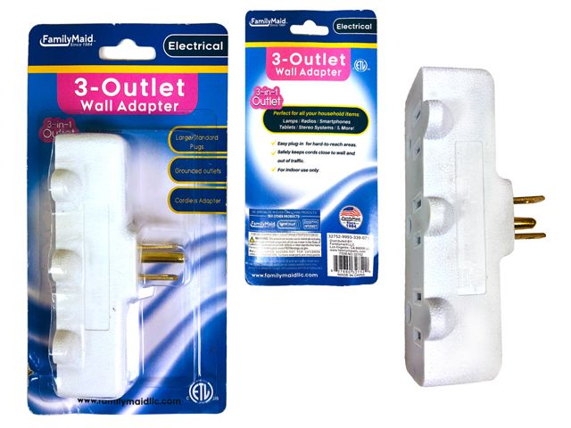96 Pieces of 3 Plugs Outlet Adapter