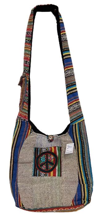 10 Wholesale Heavy Material Peace Sign Hobo Bags