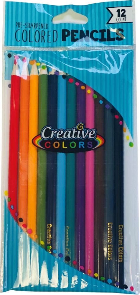 48 Wholesale Coloring Pencils 12 Ct Pre-sharpened - at 