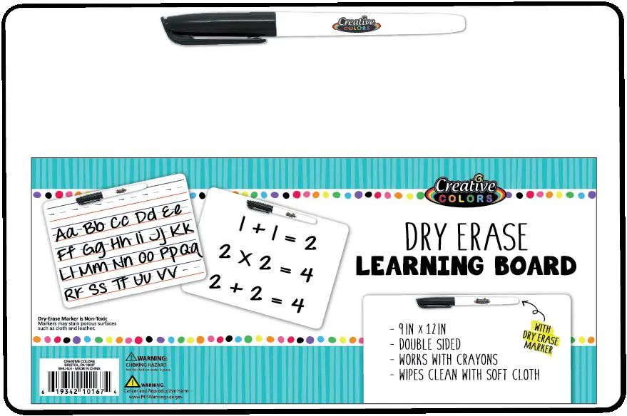 48 Pieces of Dry Erase Lap Board - 9 X 12 Inch - 1 Dry Erase Marker - Double Sided - Blank and Primary Lines