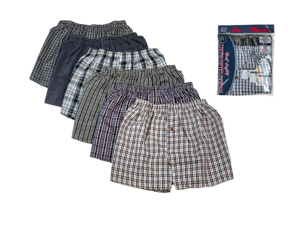 36 Pieces Yacht & Smith Mens 100% Cotton Boxer Brief Assorted