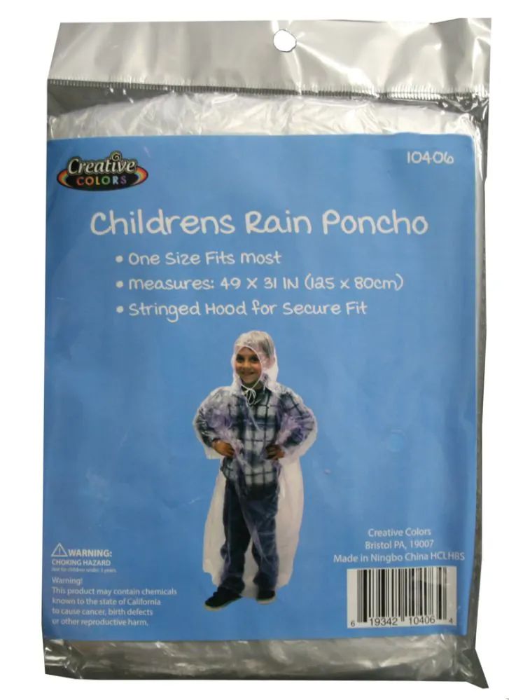 144 Wholesale Children Size Poncho