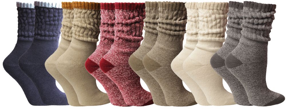 120 Pairs of Yacht & Smith Women's Assorted Colored Slouch Socks Size 9-11