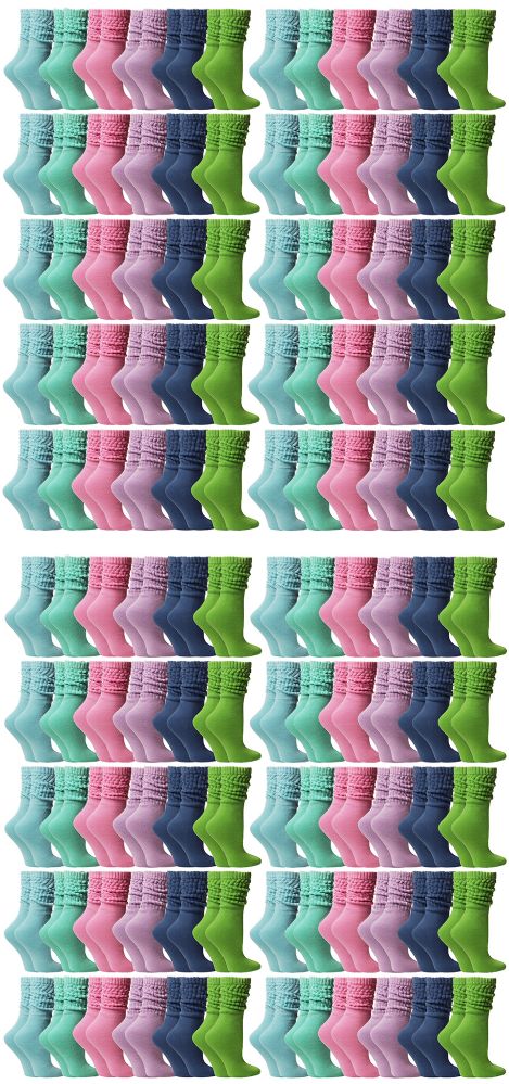 120 Wholesale Yacht & Smith Slouch Socks For Women, Assorted Nature Colors, Sock Size 9-11