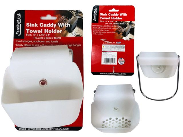 24 Pieces of Sink Caddy Suction With Towel Holder