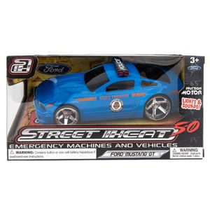 6 Wholesale LighT-Up Friction Powered Street Heat Police Car With Sound
