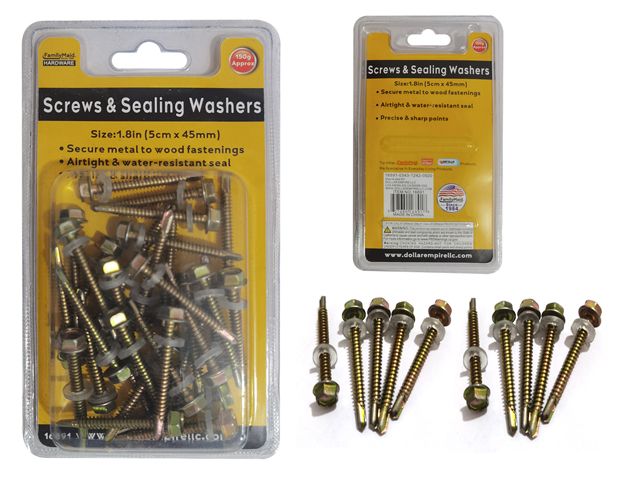 96 Pieces of 150g Screws And Sealing Washers