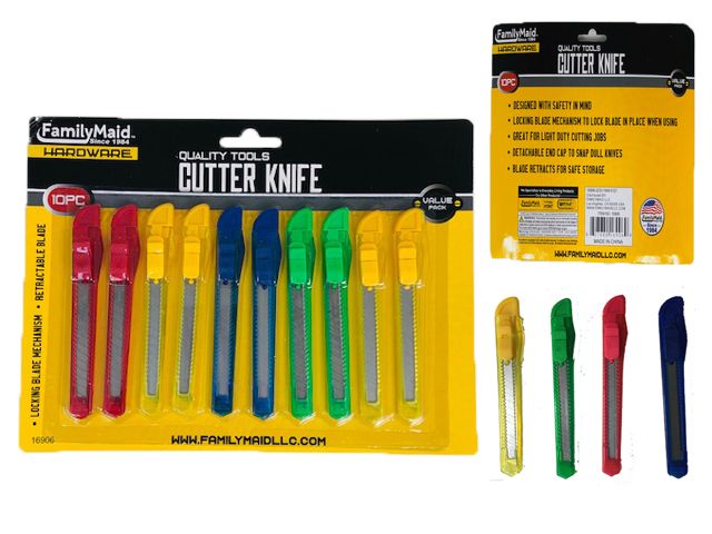 96 Wholesale Cutter Knife 10pc