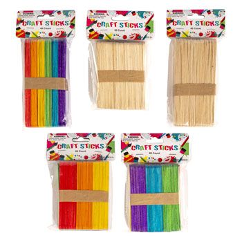 72 Pieces 50 Piece Jumbo Craft Stick - Craft Wood Sticks and