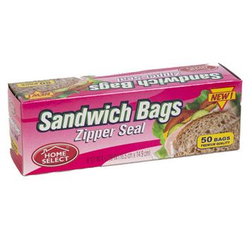 24 Wholesale Storage Bags 40ct Sandwich Zipper Seal Home Select