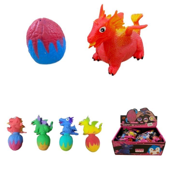 72 Wholesale Reversible Rubber Dragon Toy