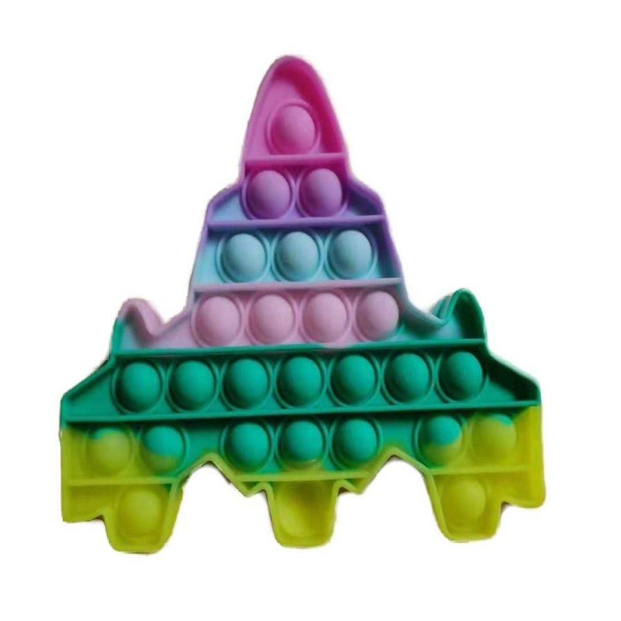 24 Wholesale Push Pop Fidget Toy Pastel Spaceship