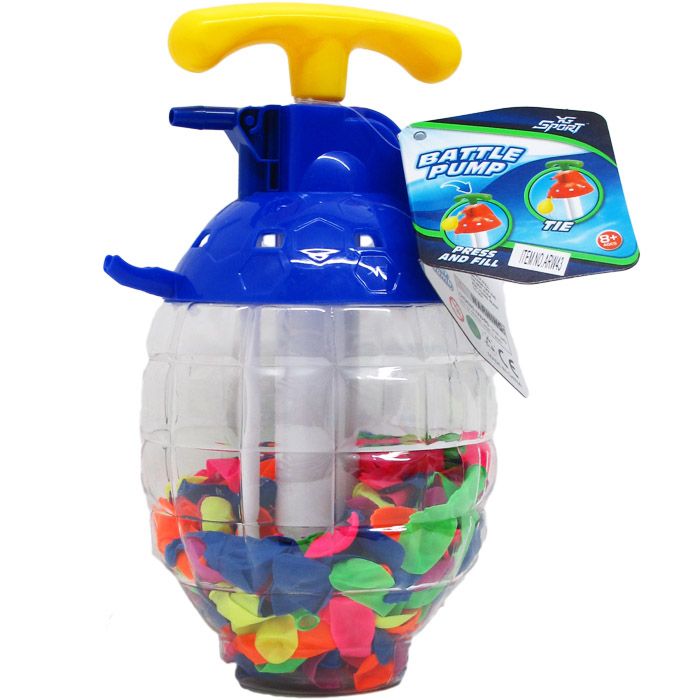 12 Pieces of 250 Pc Water Balloons In 10" Container W/ Pump