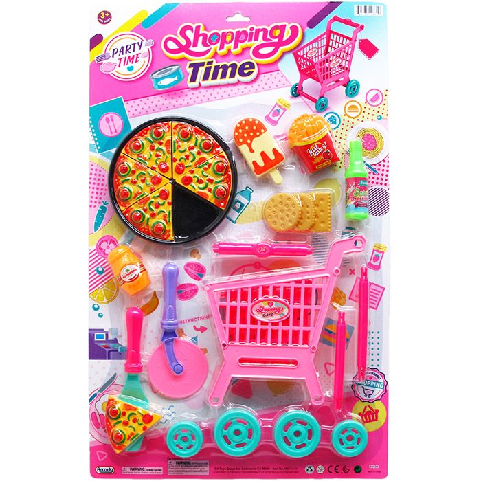 12 Wholesale 17pc Shopping Time Play Set On Blister Card