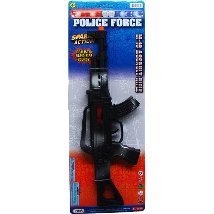 36 Pieces of 15.5" M-16 Police Toy Rifle W/ Sparking Action Tied On Card