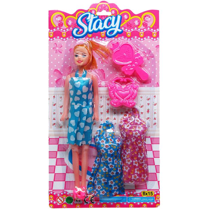 36 Pieces of 11" Stacy Doll W/ Accss On Blister Card,  Assrt Outfits