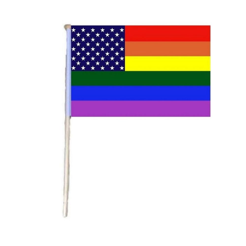 72 Wholesale Flag [rainbow Us Stars