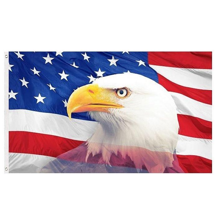 24 Pieces of 24 American Flag With Eagle Head