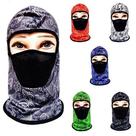 24 Pieces of Ninja Face Mask Paisley With Mesh