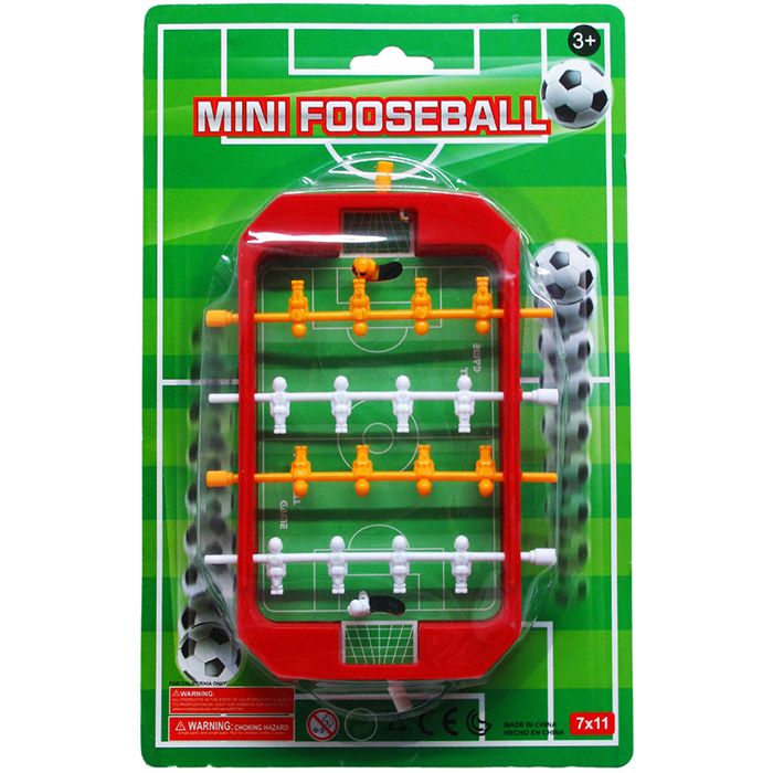 48 Pieces of 6.75" Mini Fooseball Play Set On Blister Card, 2 Assorted Colors